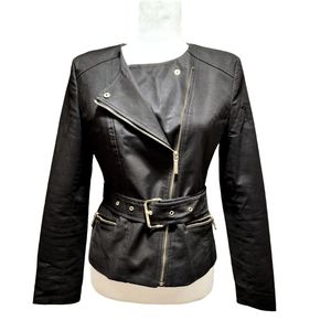 Michael Michael Kors Black Jacket with gold snap buttons, gold zi…